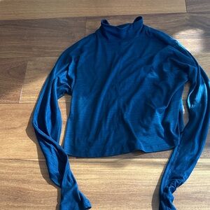 Kyodan Teal Mock Neck Long Sleeve Top